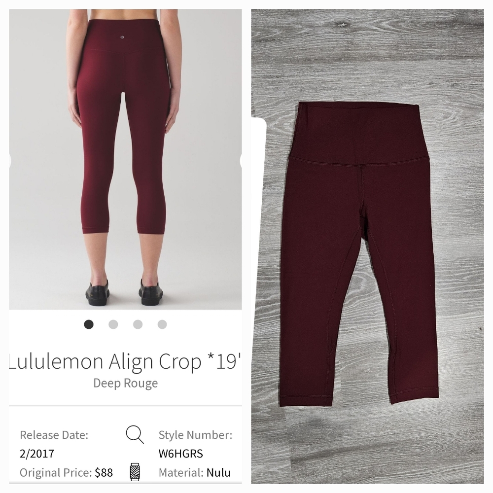 - Size 4 lululemon cropped align tights